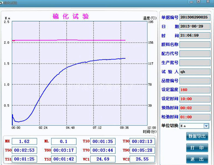 软件硫化试验示意图